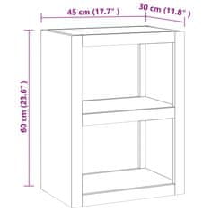 Vidaxl Bočný stolík 45x30x60 cm teakový masív