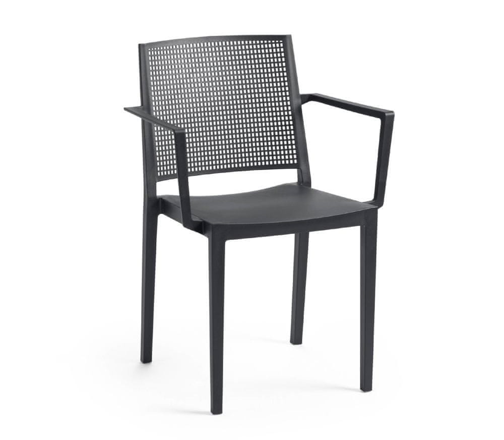 Rojaplast kreslo GRID ARMCHAIR - antracit