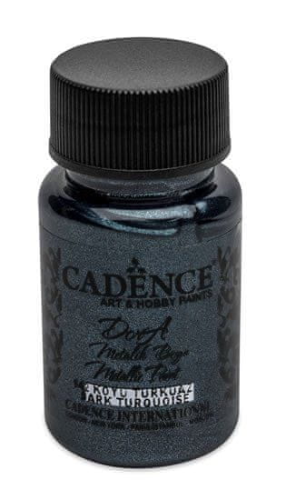 Cadence Metalická akrylová farba Dora Metalic - tmavo tyrkysová / 50 ml