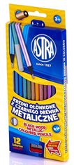 Astra Pastelky metalické 12ks s strúhadlom