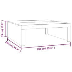 Vidaxl Konferenčný stolík hnedý dub 100x100x35 cm spracované drevo