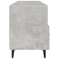 Vidaxl TV stolík betónovo sivý 102x35x50 cm spracované drevo