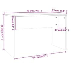 Vidaxl Sada toaletného stolíka sivý dub sonoma 86,5x35x136 cm