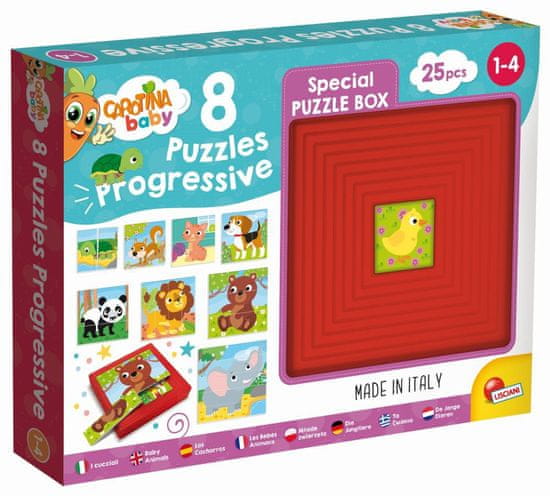 Lisciani CAROTINA BABY 8 PUZZLE - Zvieratká