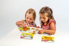 Teddies Mini puzzle drevené 9 dielikov Moje prvé zvieratká pre najmenších 6 druhov MPZ 12m+