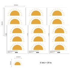 Funlife Nálepky do detskej izby západ slnka 10 x 5 cm