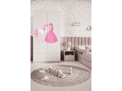 Kocot kids Detská skriňa Babydreams 90 cm princezná a poník biela