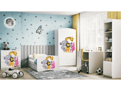 Kocot kids Detská skriňa Babydreams 90 cm ZOO biela