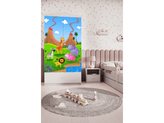 Kocot kids Detská skriňa Babydreams 90 cm safari biela