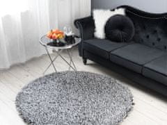 Beliani Okrúhly koberec 140 cm čierna/biela CIDE