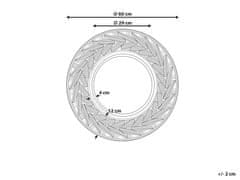 Beliani Okrúhle nástenné zrkadlo 60 cm čierne TIERGA