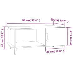 Vidaxl Konferenčný stolík dub sonoma 90x50x40 cm spracované drevo