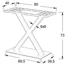 STEMA SH-3007-2/B - 69,5x39,5 cm