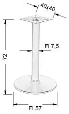 STEMA Podstavec stola NY-B006/57/72 biely