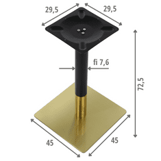 STEMA Podstavec stola SH-3002-5/GB zlatý/čierny