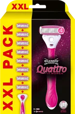 Wilkinson Sword Quattro for Women XXL holiaci strojček + 8 náhradných hlavíc