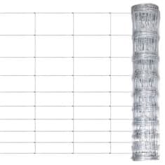 Vidaxl Záhradný plot pozinkovaná oceľ 50x1,2 m strieborný