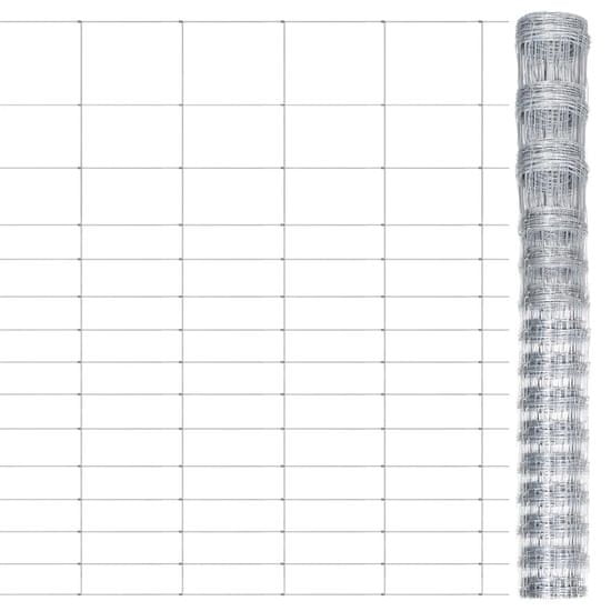 Vidaxl Záhradný plot pozinkovaná oceľ strieborný 50x1,6 m