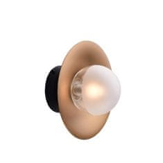 ACA ACA Lighting nástenné svietidlo 1XG9 mosadz/čierna kov plus sklo D20X15CM LAYLA HL4321W20BB