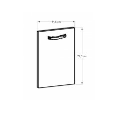 KONDELA Dvierka na umývačku s úchytkou Sicilia 44,6x71,3 cm - orech Milano