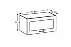 KONDELA Horná kuchynská skrinka Royal G60KSN - biela / sosna nordická