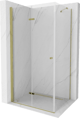 Mexen Lima sprchovací kút 70x80 cm, priehľadná, zlatá, 856-070-080-50-00