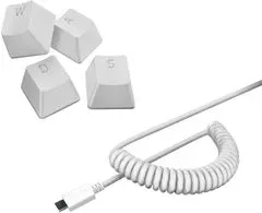 Razer PBT Keycap + Coiled Cable Upgrade sat, Mercury White