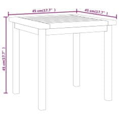 Petromila vidaXL Bočný stolík 45x45x45 cm teakový masív