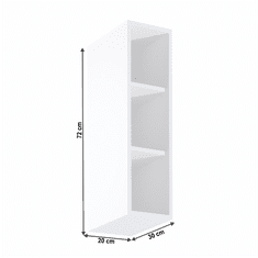 KONDELA Horné otvorená skrinka W200, biela, SICILIA