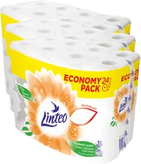 LINTEO toaletný papier Economy Pack 3x 24rolí, 3 vrstvový, biely