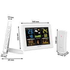 Baldr Meteostanica s displejom BD-907 biela