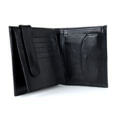 VegaLM Pánska kožená peňaženka bez zapínania v čiernej farbe