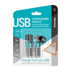 ColorWay Nabíjateľné batérie AA USB 1200mAh 1.5V - 2ks (CW-UBAA-02)