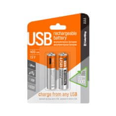 ColorWay Nabíjateľné batérie AAA micro USB 400mAh 1.5V - 2ks (CW-UBAAA-01)