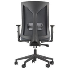 STEMA Ergonomická otočná stolička pre domácnosť a kanceláriu TONO, posuvné sedadlo, synchrónny mechanizmus, grafitová farba