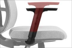 STEMA Ergonomická otočná stolička HAGER, Pochrómovaná základňa, posuvné sedadlo, synchrónny mechanizmus, farba čierna/šedá