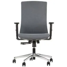 STEMA Ergonomická otočná stolička TONO, pochrómovaná základňa, posuvné sedadlo, synchrónny mechanizmus, grafitová farba