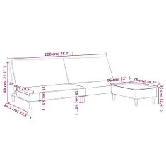 Vidaxl 2-miestna rozkladacia pohovka s podnožkou tmavosivá zamatová