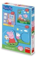 Puzzle Set Baby Peppa Pig rodina - 3-5 dílků