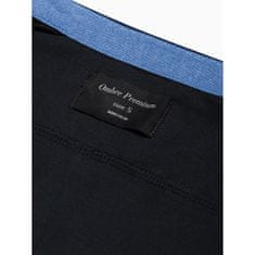 OMBRE Pánska košeľa s dlhým rukávom STANLEY čierna MDN15030 XL