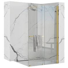 REA Cortis, posuvná sprchová zástena 120x200cm, 6mm číre sklo, zlatý profil, REA-K8485