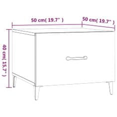 Vidaxl Konferenčné stolíky s kovovými nohami 2 ks čierne 50x50x40 cm