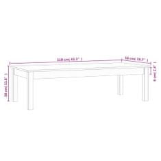 Vidaxl Konferenčný stolík 110x50x30 cm borovicový masív