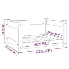 Vidaxl Psia posteľ 55,5x45,5x28 cm borovicový masív