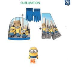 Sun City Detská zimná súprava Minions in New York City , Rukavice, čiapka a šál, modrá, 54 cm