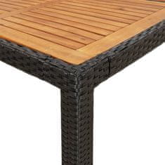 Petromila vidaXL Záhradný stôl čierny 250x100x75 cm polyratan