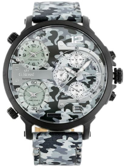 Gino Rossi Pánske analógové hodinky s krabičkou Veilont maskáčová