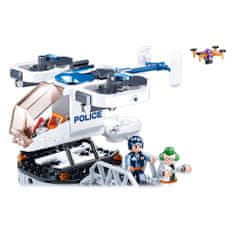 Sluban Polícia M38-B0823 Policajná helikoptéra s dronom na prevoz väzňov