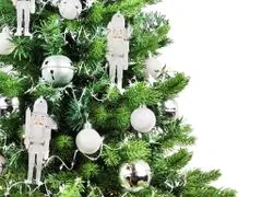 LAALU Sada vianočných ozdôb 32 ks v boxe STRIEBORNÝ VOJAČIK na vianočné stromčeky do 100 cm