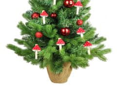 LAALU Sada vianočných ozdôb 36 ks v boxe MUCHOMÚRKA na vianočné stromčeky do 100 cm